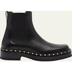 Valentino Garavani Homme Bottes Valentino Garavani Leather Ankle Boots with Studs