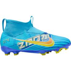 Nike Blue Football Shoes Children's Shoes Nike Jr Mercurial Zoom Superfly 9 Academy KM FG/MG - Baltic Blue/White