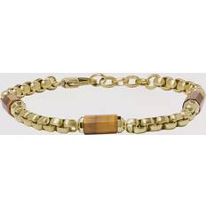 Fossil armband med alla uppstaplade komponenter rostfritt stål