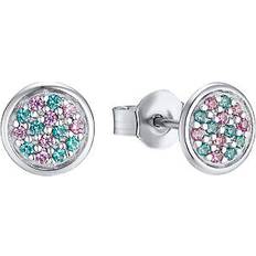 Prinzessin Lillifee Princess Lillifee Ohrstecker 925 Sterling Silber Mädchen Kinder Ohrschmuck, mit Zirkonia synth. 0,7 cm, Silber, Kommt in Schmuck Geschenk Box, 2031155
