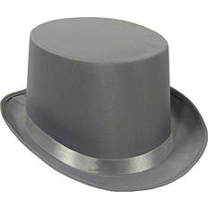 Gray Hats Beistle Satin sleek gray top hat