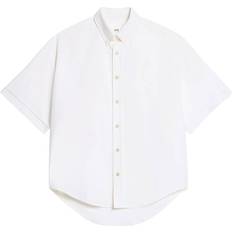 Ami Paris Boxy Cotton Short Sleeve Shirt - White