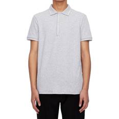 Armani Exchange Logo Placket Polo Shirt - Grey