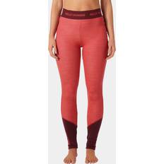 Helly Hansen Women Base Layer Pants Helly Hansen Women's Lifa Merino Midweight Layer Trousers Red Poppy Red