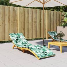 Coussins de chaise vidaXL Ligbedkussen Bladpatroon Oxford Stof361418 Coussin de chaise