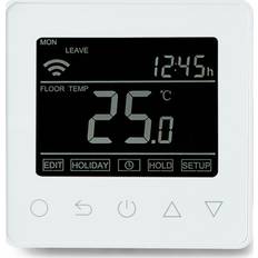 El gulvvarme Heatcom HC90 WiFi termostat for el-gulvvarme, hvid