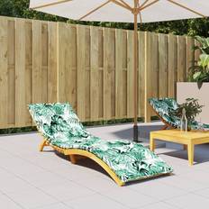 Coussins de chaise vidaXL Longue Motif De Feuilles Tissu Oxford Coussin de chaise