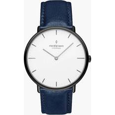 Nordgreen Watches Nordgreen Native Scandinavian 40mm Gun Metal Analog with White and Navy Leather