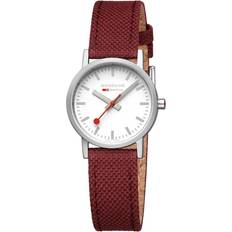 Mondaine Classic Dark Cherry Textile White