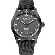 Alpina Analog Quartz Mens Klocka Med Rem I Rostfritt Stål Mid-39661