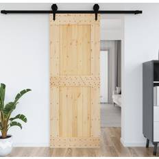 vidaXL 85x210 massivt fyrretræ Inderdør (x210cm)