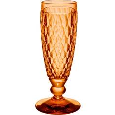 Champagneglas kristall kökstillbehör Villeroy & Boch Boston Apricot orange färgad kristall Champagneglas