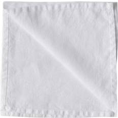 Tell Me More Washed Linen Serviette Bleached White Stoffserviette Weiß (45x45cm)