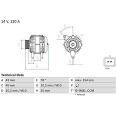 Bosch 8384 Citroen C3. Peugeot