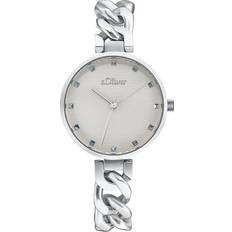 s.Oliver Armbanduhr Quarzuhr Analog, mit Edelstahl Armband, Bicolor, 3 bar Wasserdicht, Kommt in Geschenk Box, 2033513