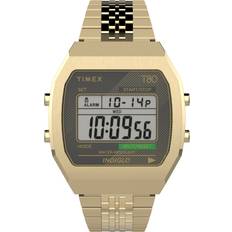 Timex T80 Digital 36mm Watch in Gold END. Clothing