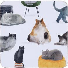 Multifarvet Glasbrikker Maxwell & Williams Coasters 4-pak Cats Flerfarvet Glasbrik 4stk