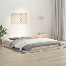 vidaXL 150x200 massiv furu Sängram