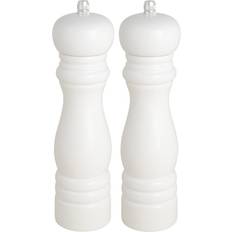 Ib Laursen Traditional Wooden White Salt Pepper Set Pepper Mill, Salt Mill 2pcs
