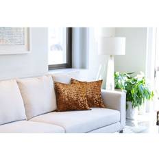 Textiles New Edge Blinds Crushed Velvet X Cushion Cover Brown