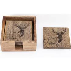 Bamboo Coasters Geko Marco Paul Set of 4 Engraved Coaster 4pcs