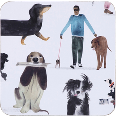 Multifarvet Glasbrikker Maxwell & Williams Coasters 4-pak Dogs Flerfarvet Glasbrik 4stk