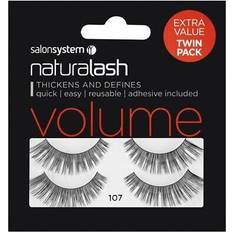 Salon System Naturalash Twin Pack Strip Eyelashes 107 Black