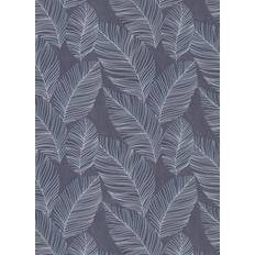 Wallpapers Erismann Am30013 amazonia feder blau silber galerie tapete
