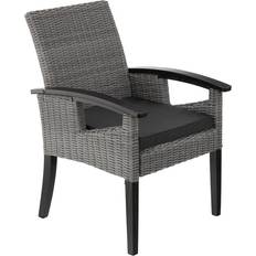 Tectake Rattan Havestole tectake Polyrattan Havestol Rosarno Grå Havelænestol