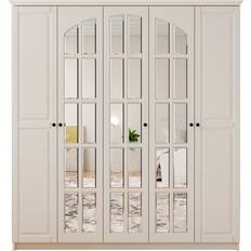 Evuhome Maison 5 Door Mirrored Wardrobe