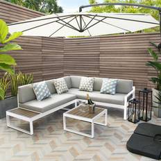 Outdoor Lounge Sets Home Garden Direct Torrington Garden Corner Conversation Outdoor Lounge Set
