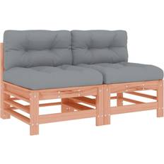 vidaXL Midtermoduler havesofa 2 hynder massivt fyrretræ Modulsofa