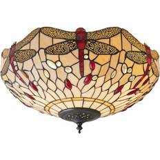 E14 Ceiling Flush Lights Loops Tiffany Ceiling Flush Light