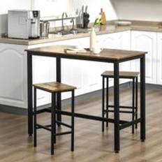 Dining Sets Homcom 3-piece Industrial Bar Dining Set