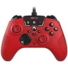 React-R Röd Wired Spelkontroll med Ljudkontroller, Mappbara Knappar och Texturerade Grepp för Xbox Series X S, Xbox One och PC [Officiellt Licensierad för Xbox] Videospel