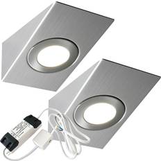 LED Bench Lighting Loops BRUSHED NICKEL Surface Kitchen & Driver Kit Bench Lighting