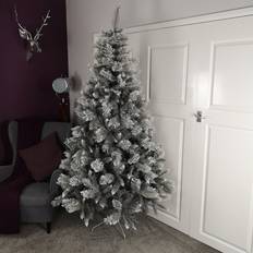 Premier Snow Fir With Cashmere Tips Grey Christmas Tree 210cm