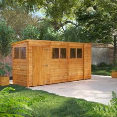 Outbuildings Power Sheds 14x4 Overlap Pent (Building Area )