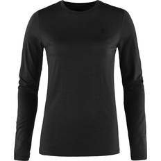 Fjällräven Dame T-shirts Fjällräven Dame Abisko Wool L/S BLACK BLACK/550 XL