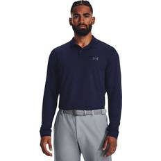 Long - Men Polo Shirts Under Armour Perf LS Polo Sn34 Blue