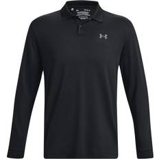 Under Armour UA Performance 3.0 Long Sleeve Polo - Black/Grey