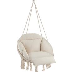 Chaises Suspendues d'Extérieur tectake Fauteuil Suspendu Samira - Beige