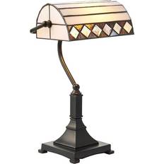 Loops Tiffany Glass Bankers Table Lamp