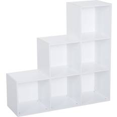 Book Shelves on sale Homcom Cube White Book Shelf 91.5cm