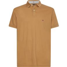 Brown - Elastane/Lycra/Spandex Polo Shirts Tommy Hilfiger Regular Golf Polo Shirt - Beige