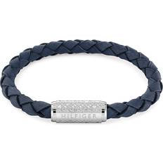 Blå - Rustfrit stål Armbånd Tommy Hilfiger Exploded Braid Herrearmbånd Læder