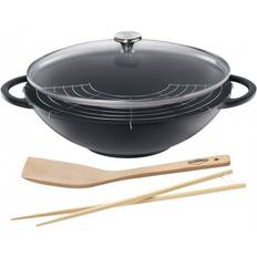 Wok-Pfannen Küchenprofi wok set provence mit Klappe 28 cm