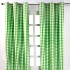 Rod Pockets Curtains Homescapes W 137cm Drop 228 Check Gingham