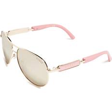 Sunglasses Guess 58mm Pilot Shiny Rose Gold /Brown Mirror