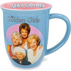 Silver Buffalo Golden Girls Stay Golden Wide Rim Ceramic Coffee Mug 16 Ounces Cup